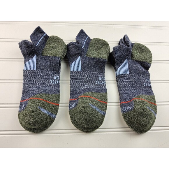 Bombas Merino Wool Hex Tec Run Athletic Ankle Socks Lot Of 3 Pairs Size L - Picture 1 of 4